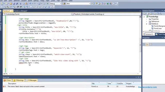 C# - get youtube video data Part 1 [with source code] смотреть онлайн