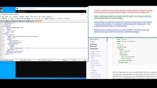 CKAD exam sample question 7 - readiness and liveness probes смотреть онлайн