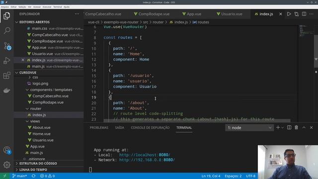 [Framework VueJS] - vue-router - 45 - Mais sobre o layout e a reutilização de componentes смотреть онлайн