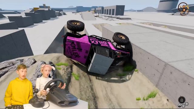 Дети и Машина. Диана и Даня на полосе препятствий. Манкиту смотреть онлайн