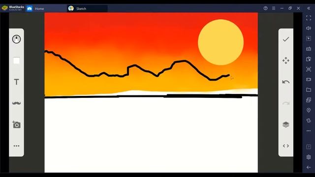 Varsha's Sunset drawing using Sony Sketch App смотреть онлайн