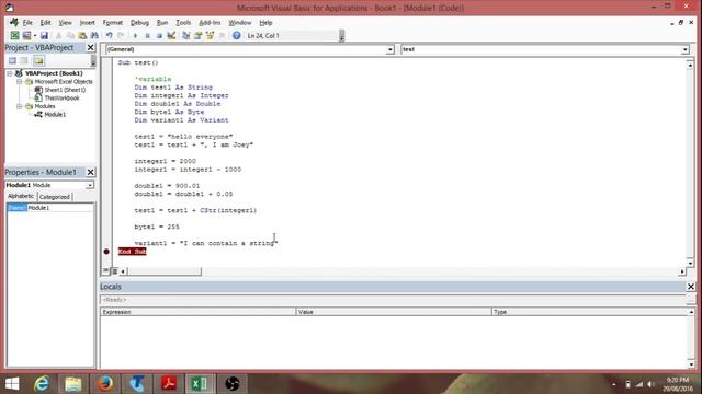 Excel 2010/2013/2016: VBA Programming without pain Tutorial Part 1 Variable смотреть онлайн