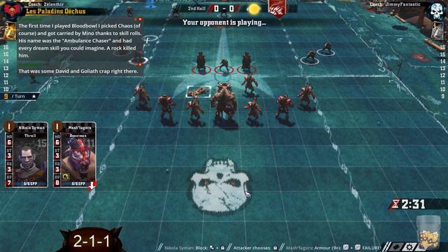 Blood Bowl 2 - Bloodkiller Macho - Chaos - Game 5 vs. Vampires смотреть онлайн