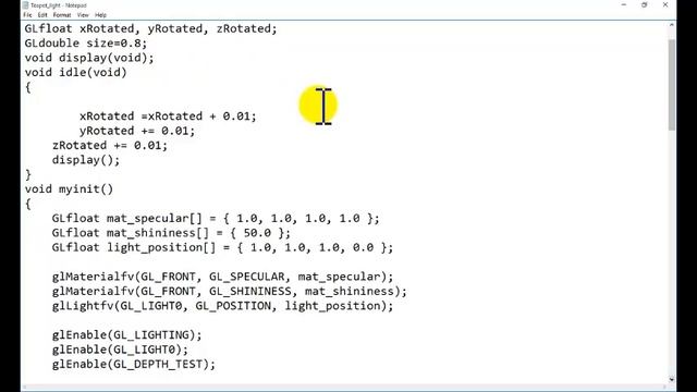 opengl tutorial for beginners for local illumination model for teapot смотреть онлайн