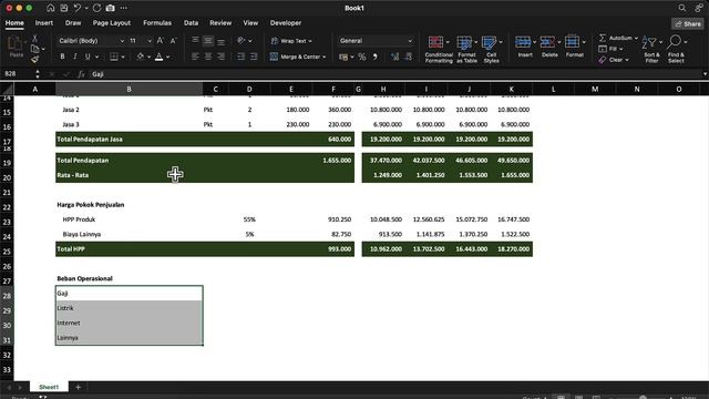 MEMBUAT TEMPLATE CASHFLOW FORECAST (PROYEKSI ARUS KAS) DAN LABA RUGI SEDERHANA DENGAN EXCEL-SELESAI смотреть онлайн