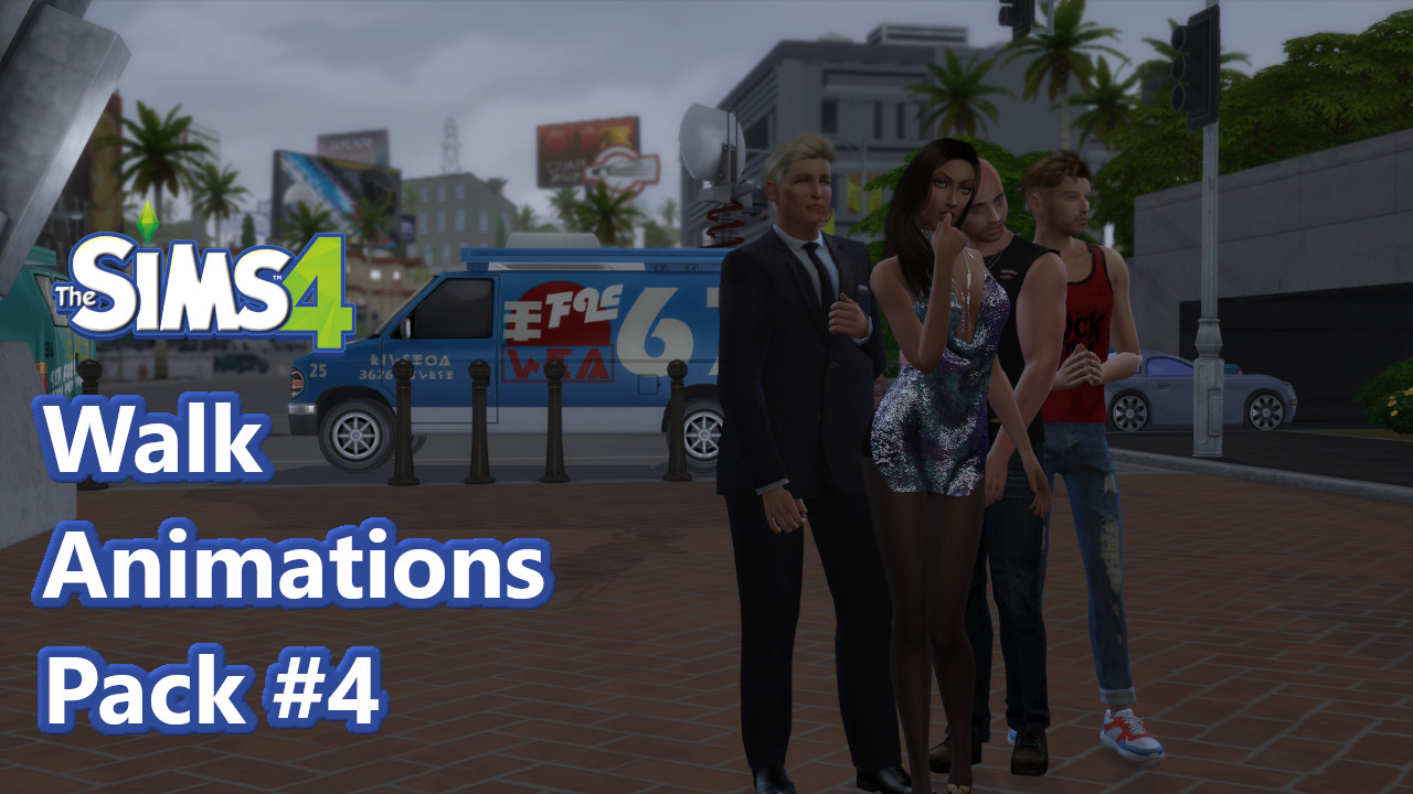 Sims 4 Walking Animatons Pack #4 - Download