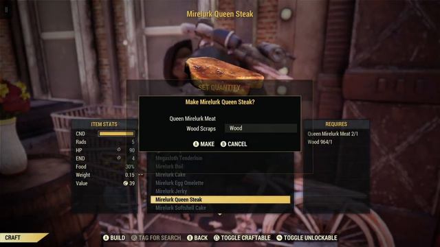 Fallout 76 Sell Mirelurk Queen Steak To An NPC Vendor Quick Easy Guide смотреть онлайн