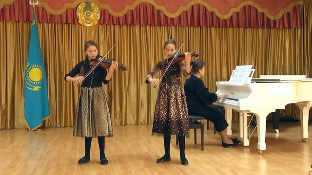 Малые формы. Дуэт скрипачей Щербакова Татьяна и Щербакова Юлиана. КГУ «Гимназия №83». смотреть онлайн