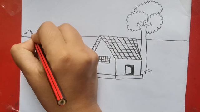 How to draw a riverside landscape village scenery drawing with oil pastel color | landscape village смотреть онлайн