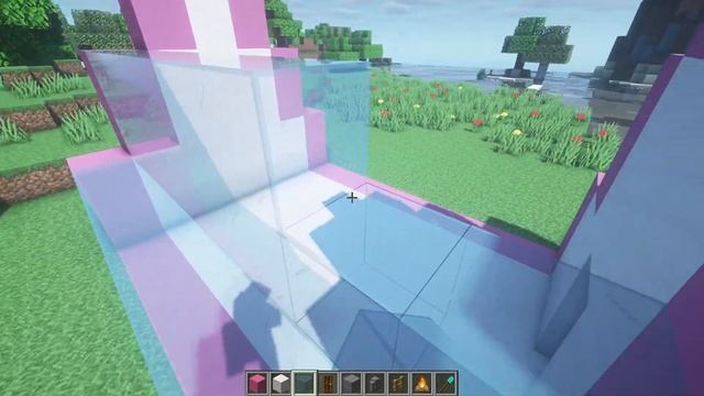 Minecraft Simple Pink House Tutorial - Minecraft House Tutorial смотреть онлайн