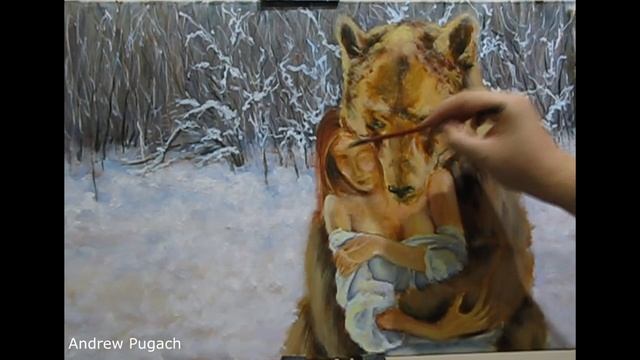 Как нарисовать медведя - How to draw a bear Andrew Pugach смотреть онлайн