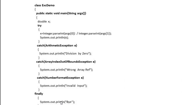 Exception Handling in JAVA смотреть онлайн