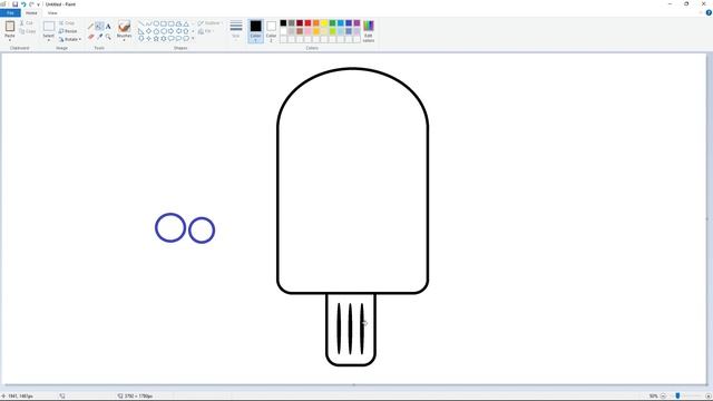 How to draw Ice cream bar in MS Paint | Easy step by step drawing смотреть онлайн