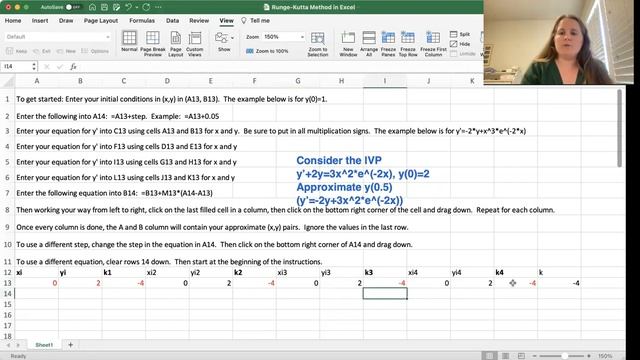 DiffEQ Section 3.3, part 2: The Runge-Kutta Method in Excel смотреть онлайн