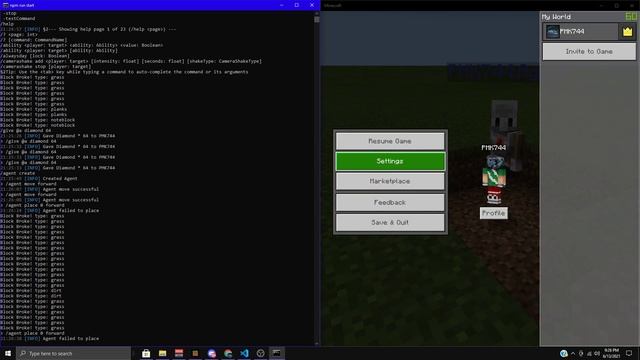 Minecraft Bedrock Websocket Application смотреть онлайн