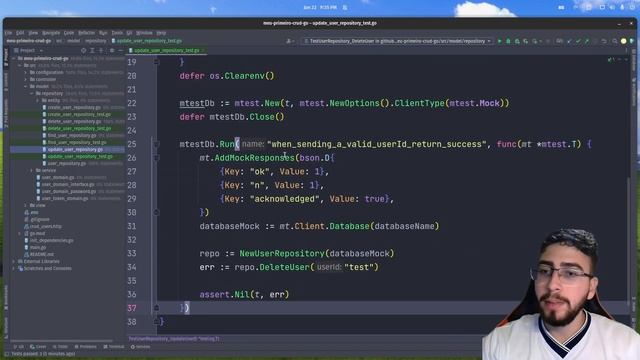 Testando repositório de delete e update do usuário | Meu Primeiro CRUD em GoLang | AULA #29 смотреть онлайн