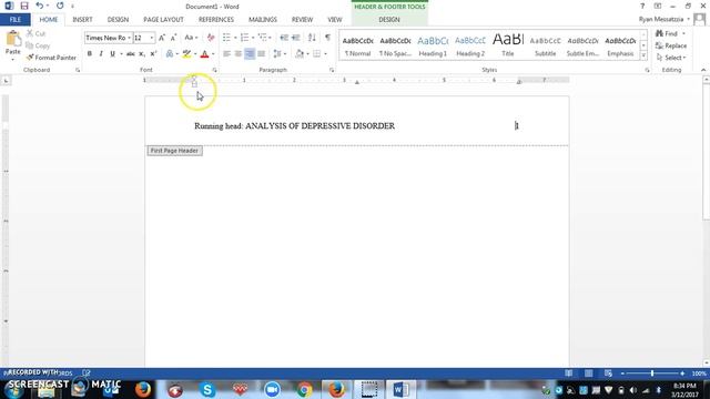Setting Up a APA Style Running Head Using Microsoft Word 2013 смотреть онлайн