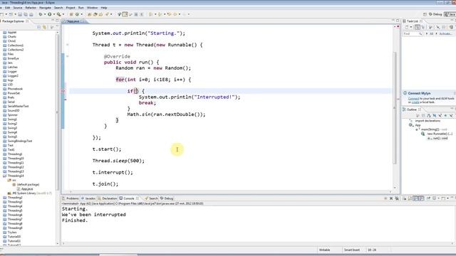 Advanced Java Multi threading Part 14 Interrupting Threads смотреть онлайн
