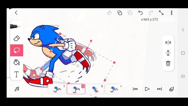 FlipaClip - SONIC Running Animation On Flipaclip