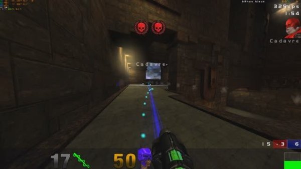 Quake 3 arena 4k, mod RUNO, Team 1 vs 4 nightmare, map overkill