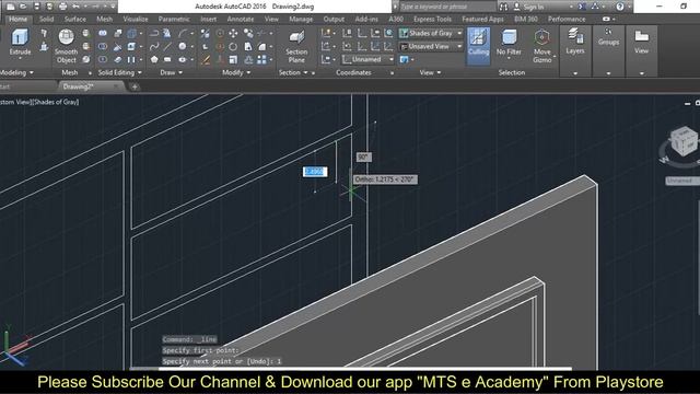AutoCad 3D Tutorial - Television (T.V.) Set + Rendering смотреть онлайн