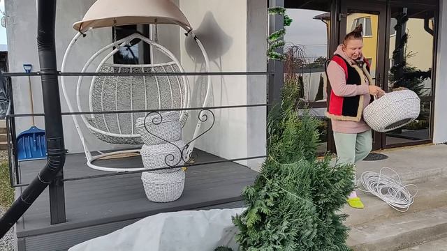 ЧЕМ Я ЗАНИМАЮСЬ ЗИМОЙ... ПЛЕТУ КАШПО | Кашпо из ротанга своими руками смотреть онлайн