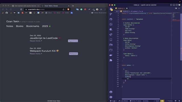 Birlikte Apollo Server Öğreniyoruz | GraphQL смотреть онлайн