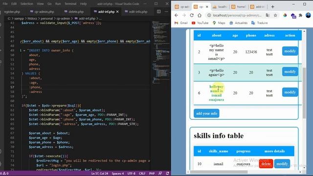 #36 تصميم صفحة تعديل البيانات الشخصية واضافة بعض التعديلات php برمجة موقع شخصي متكامل بلغة смотреть онлайн