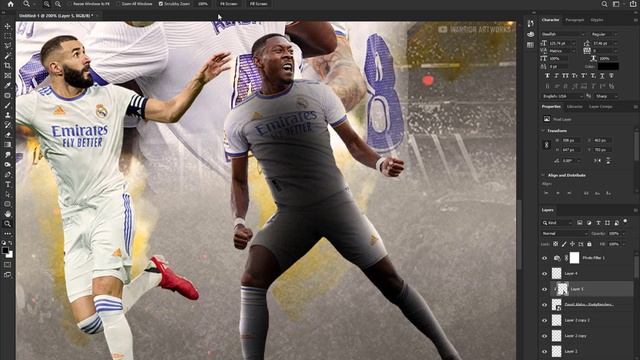 ? FREE PSD! ? How To Create A Poster | PSD BREAKDOWN | Real Madrid Champions | Photoshop Tutorial ?