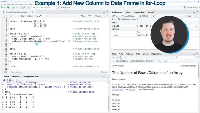 Append to Data Frame in Loop in R (2 Examples) | Add New Column & Row in for-Loop | Create Variable смотреть онлайн