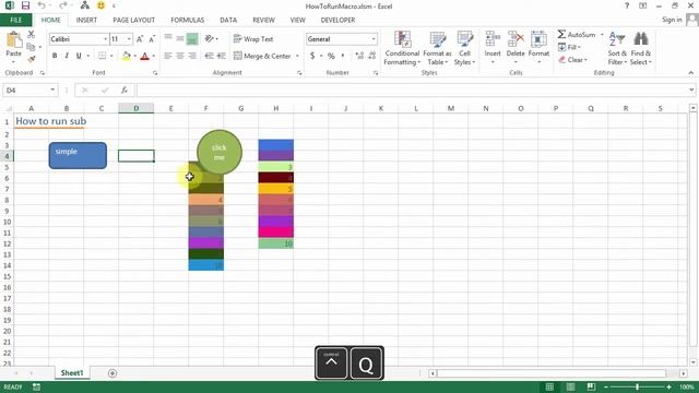 สอน Excel VBA: วิธีการสั่งให้ sub/macro ทำงาน смотреть онлайн