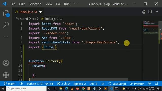 7. Creating Main Pages - Django And React JS Blog смотреть онлайн
