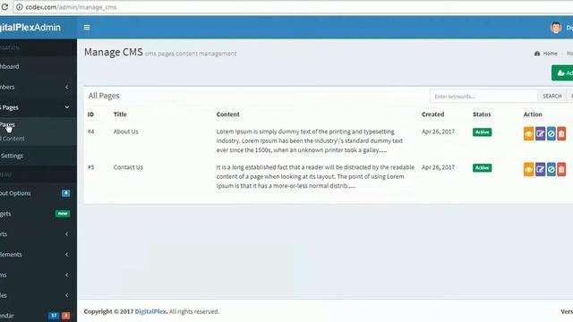 CodeIgniter Admin Panel смотреть онлайн