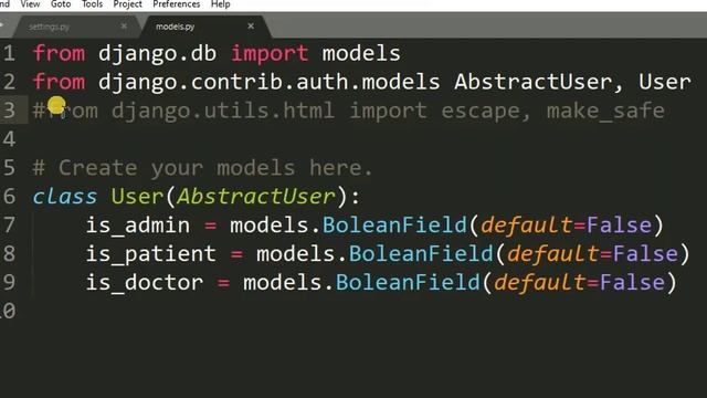 Create multiple user type model in Django (patient,doctor and admin) смотреть онлайн