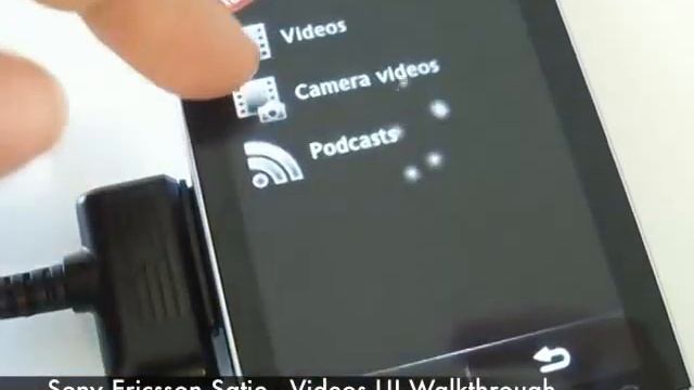 Sony Ericsson Satio - Video Player UI Walkthrough смотреть онлайн