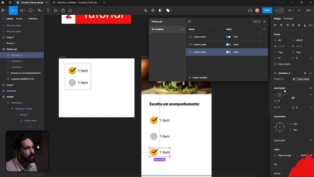 Faça um CHECKBOX [1 opção] com Variables no @Figma (Variants, protótipo,checklist, lista) смотреть онлайн