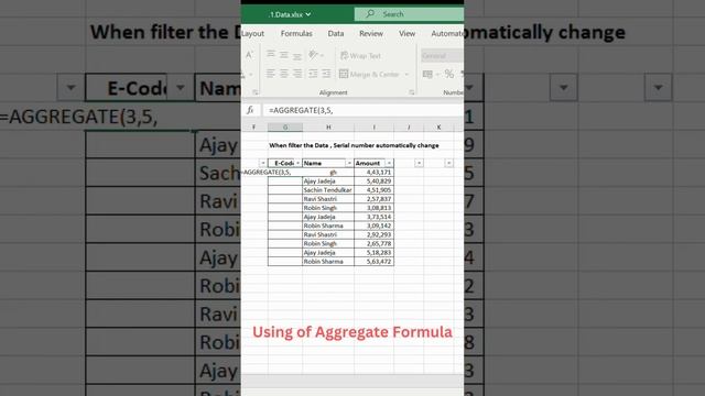Using of Aggregate Formula for Serial Number #exceltricks #excel #excel365 #exceltips #spreadsheets смотреть онлайн