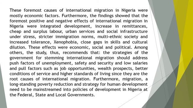 Examination of the Causes and Consequences of International Migration in Nigeria ADPR 2021 94 180 1 смотреть онлайн