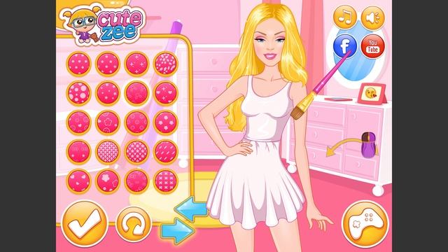 NEW Игры для детей—Disney Принцесса Барби Дизайнерское платье—Мультик Онлайн Видео Игры Для Девочек смотреть онлайн