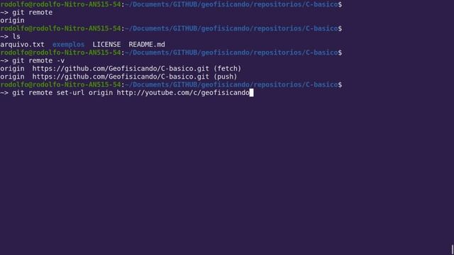 Curso Git/Github #35 - Configurar url do repositório remoto no repositório local com git remote смотреть онлайн