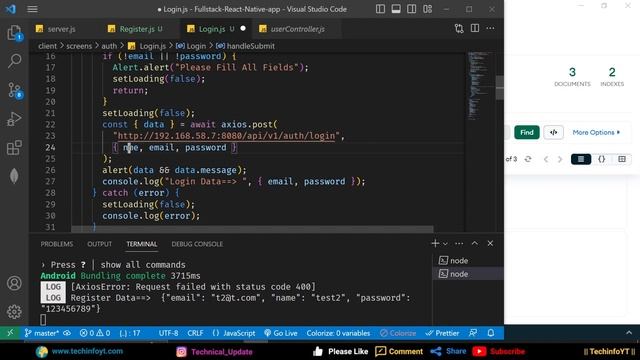 Local Storage and client server data binding | Building a Fullstack React Native App | React Native смотреть онлайн