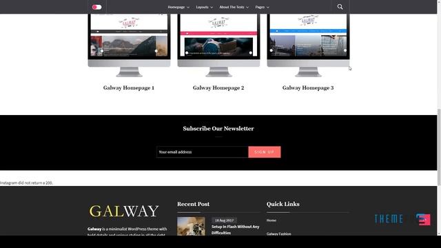 Galway - A Clean Minimalist WordPress Blog Theme Teng Garnet смотреть онлайн