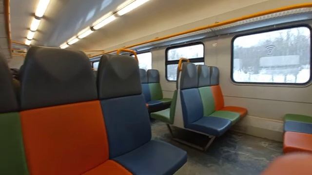 МЦД-2. Поездка на электропоезде ЭП2Д от Тушинской до Павшино смотреть онлайн