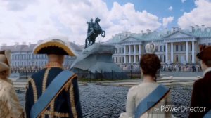 Екатерина II открывает памятник Петру I