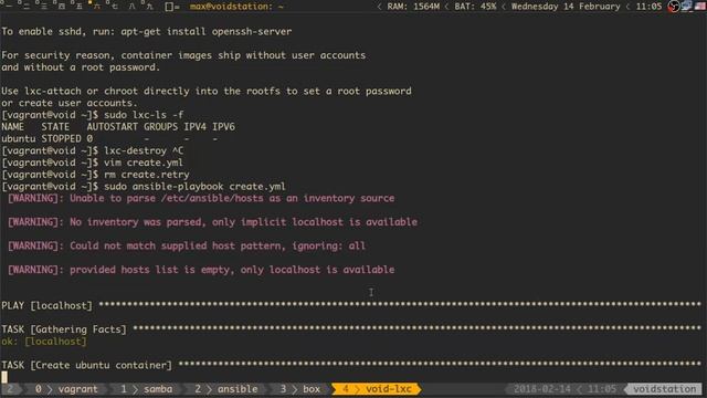 Poking LXC with Ansible on Void Linux #linux #programming смотреть онлайн