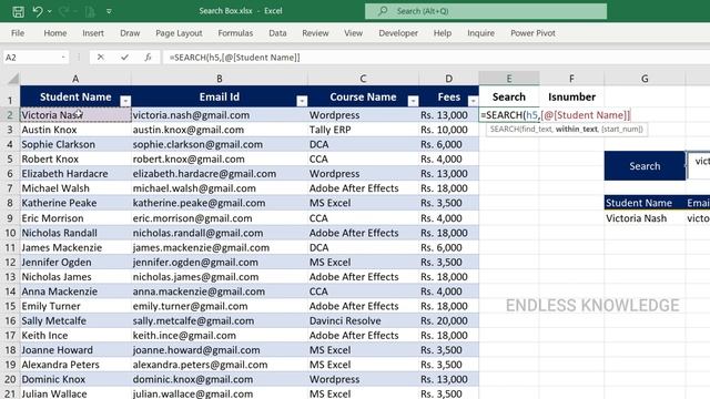 How to Create Search Box in Excel in Tamil смотреть онлайн