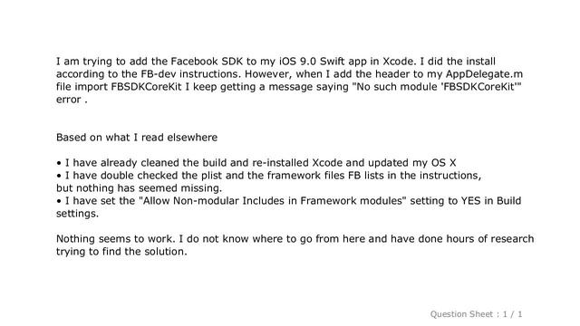 iOS : No such module FBSDKCoreKit error смотреть онлайн