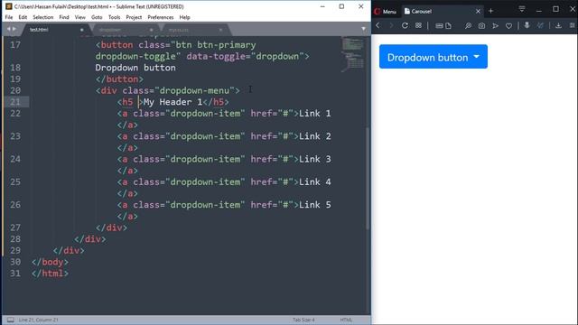 Bootstrap 4 | Dropdown Menu смотреть онлайн