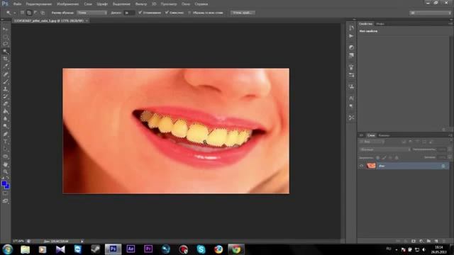 Урок Как быстро отбелить зубы в Photoshop CS6 Уроки Фотошопа смотреть онлайн