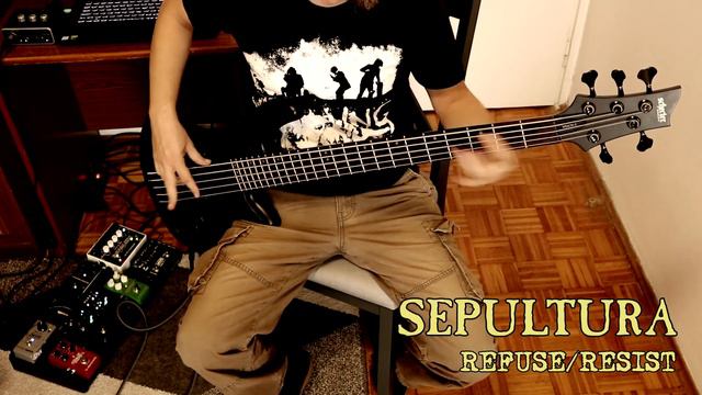 Sepultura - Refuse/Resist [bass cover] Schecter Stiletto Stealth-5 смотреть онлайн
